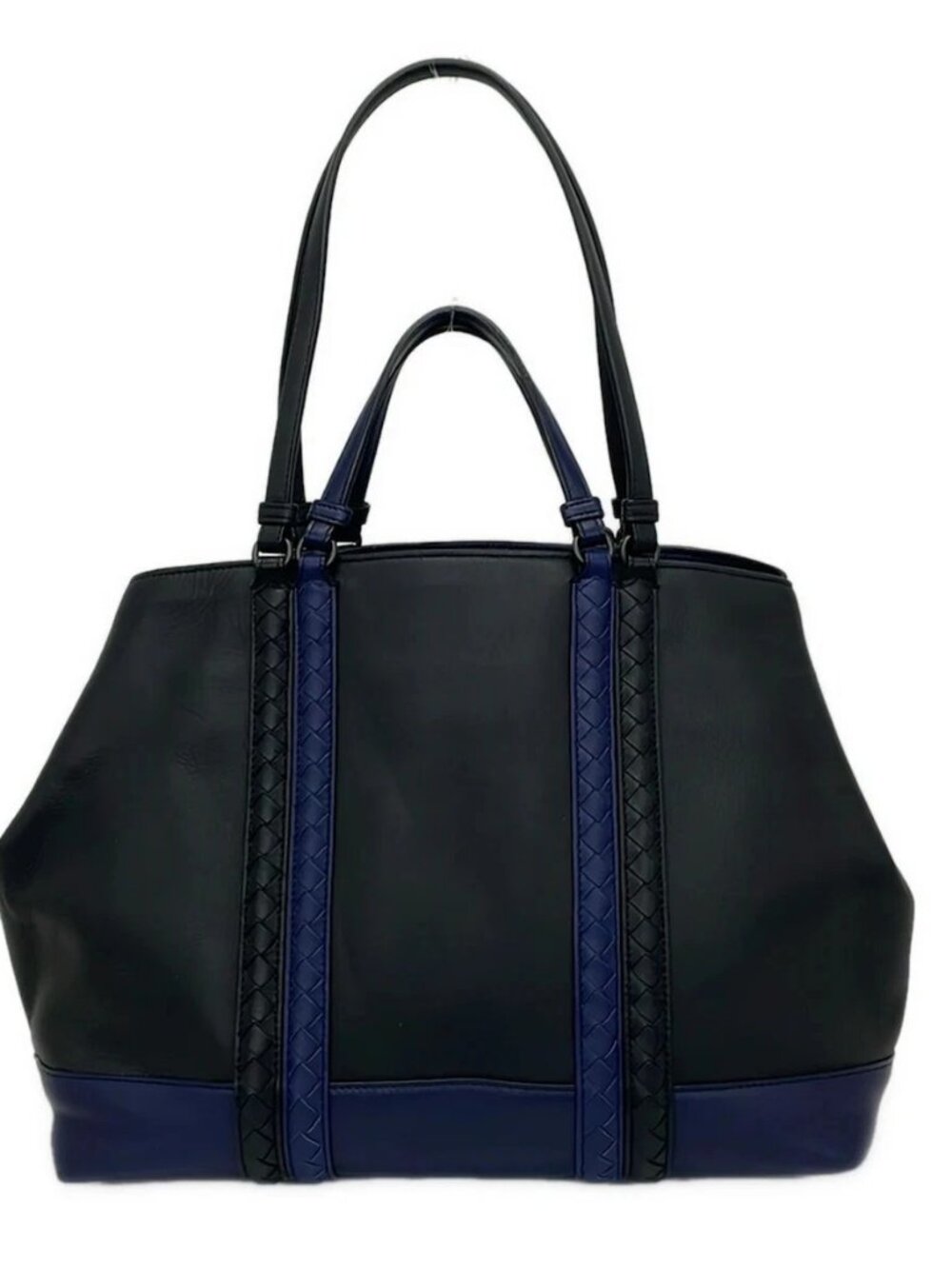 BOTTEGA VENETA Artic Cement Nappa Bicolor Corso Tote Bag / Intrecciato 510441